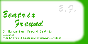 beatrix freund business card